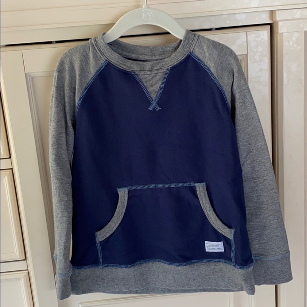 art & eden Blue & Gray Patch Pullover - 5 - Picture 6 of 7